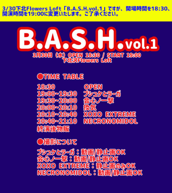 B A S H Vol 1 Loft Project Schedule