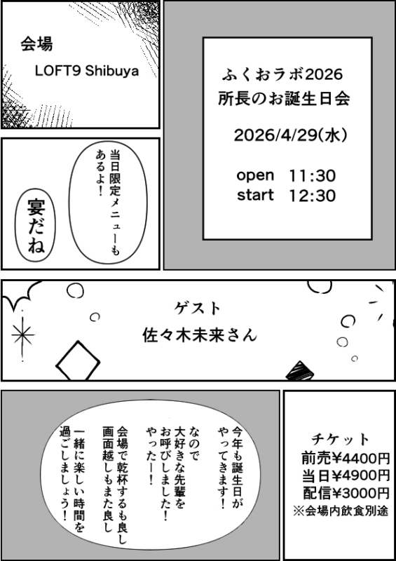 ふくおラボ2026 所長のお誕生日会