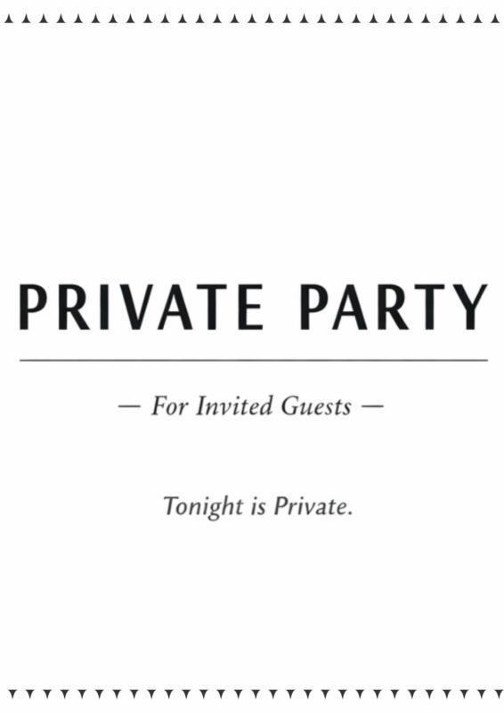 PRIVATE PARTY