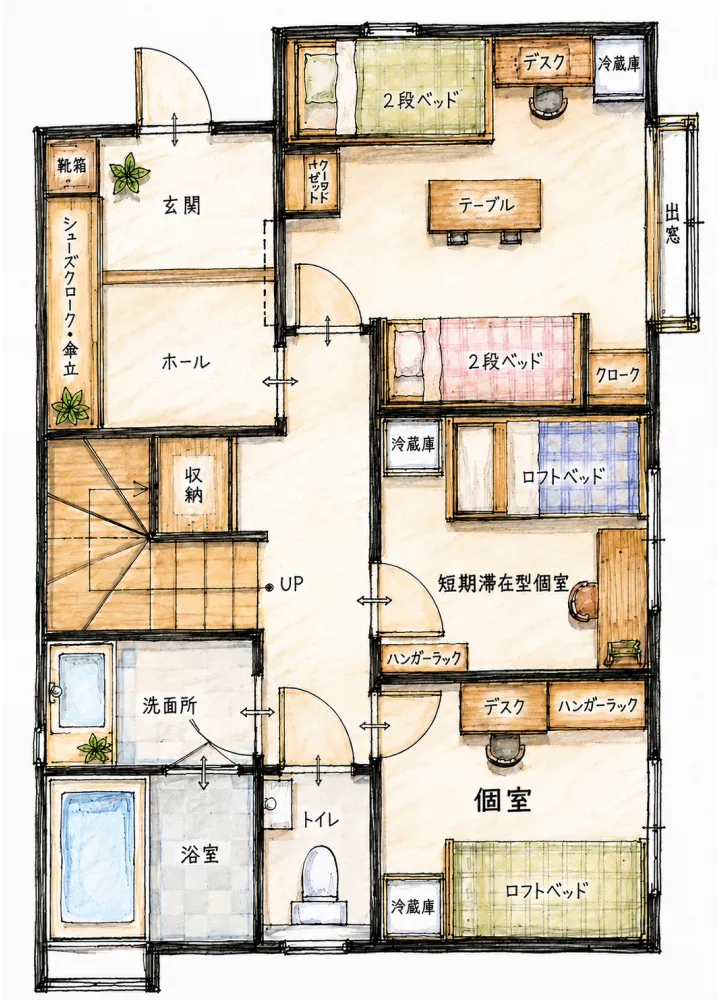 1Fの間取り図